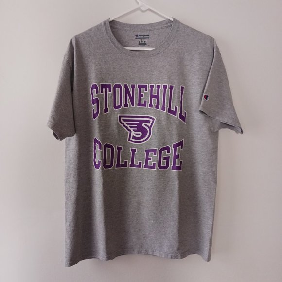 T Shirt Stonehill College Easton MA Champion Authentic Athleticwear Size L Large - Picture 2 of 5